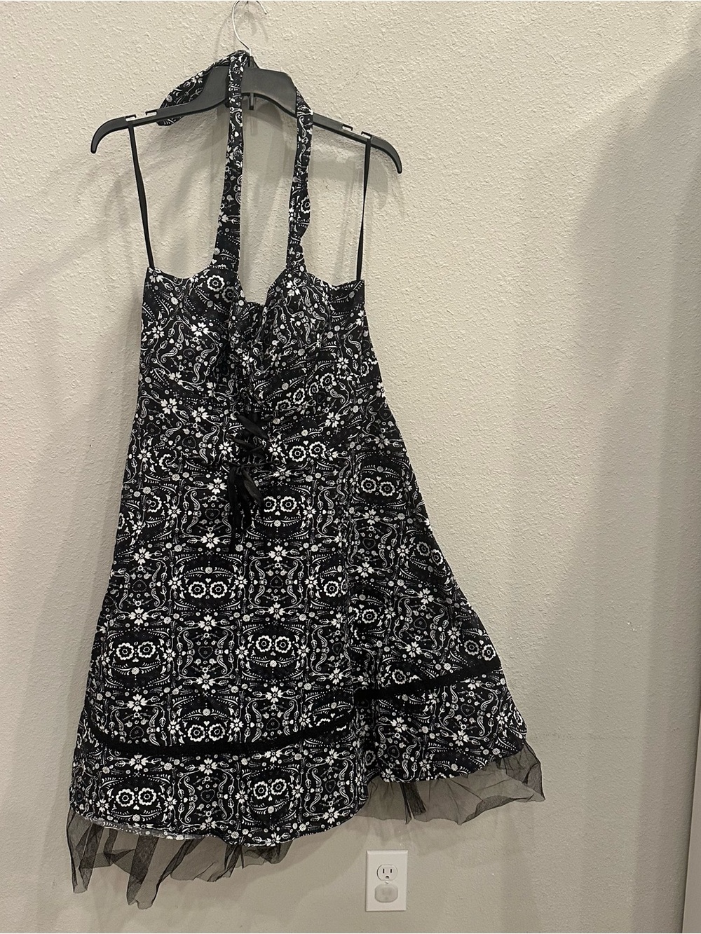 Book of Life Sugar Skull Halter Dress Goth Halloween Size 14